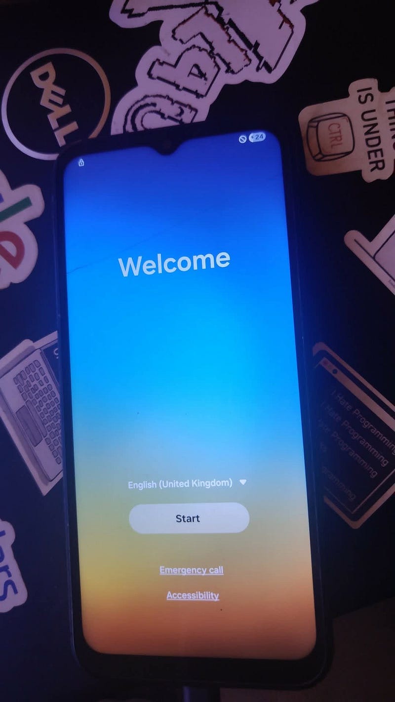 Device Rebooted to Welcome Screen